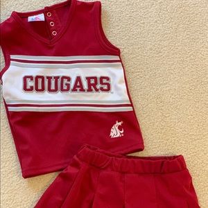 Washington State University (WSU) cheer outfit